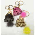 Tiny Mink Fur Ball Keychains For Women Handbag Charms